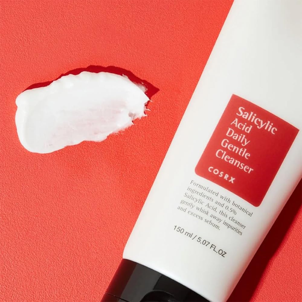 COSRX Salicylic Acid Daily Gentle Cleanser, 0.5% Salicylic Acid Tea Tree Face Cleanser, 150 mL