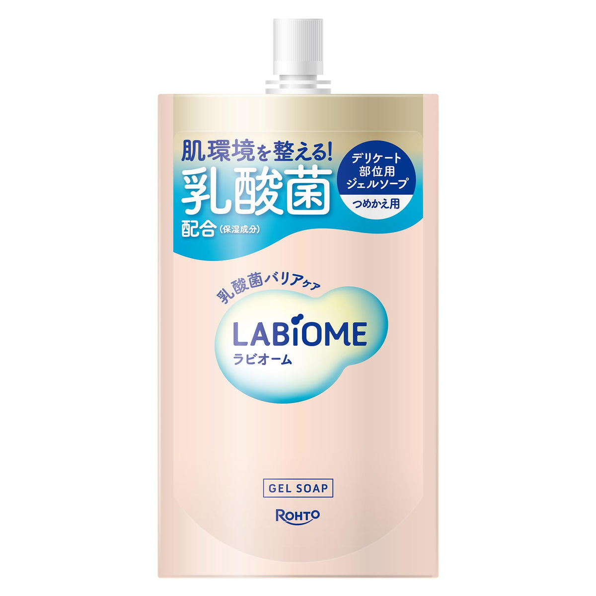 Labiome Barrier Bio Soap, Lactic Acid Bacteria Gel Soap for Delicate Areas, Weakly Acidic and Preservative-Free, Floral Scent, 180 mL Pump or 150 mL Refill