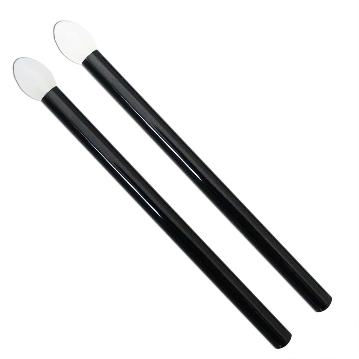 Shishida Seishindo SK-362 Long Silicone Chip Applicator Sticks, Set of 2 Black Resin Handles with Oval Silicone Tips, Made in Japan