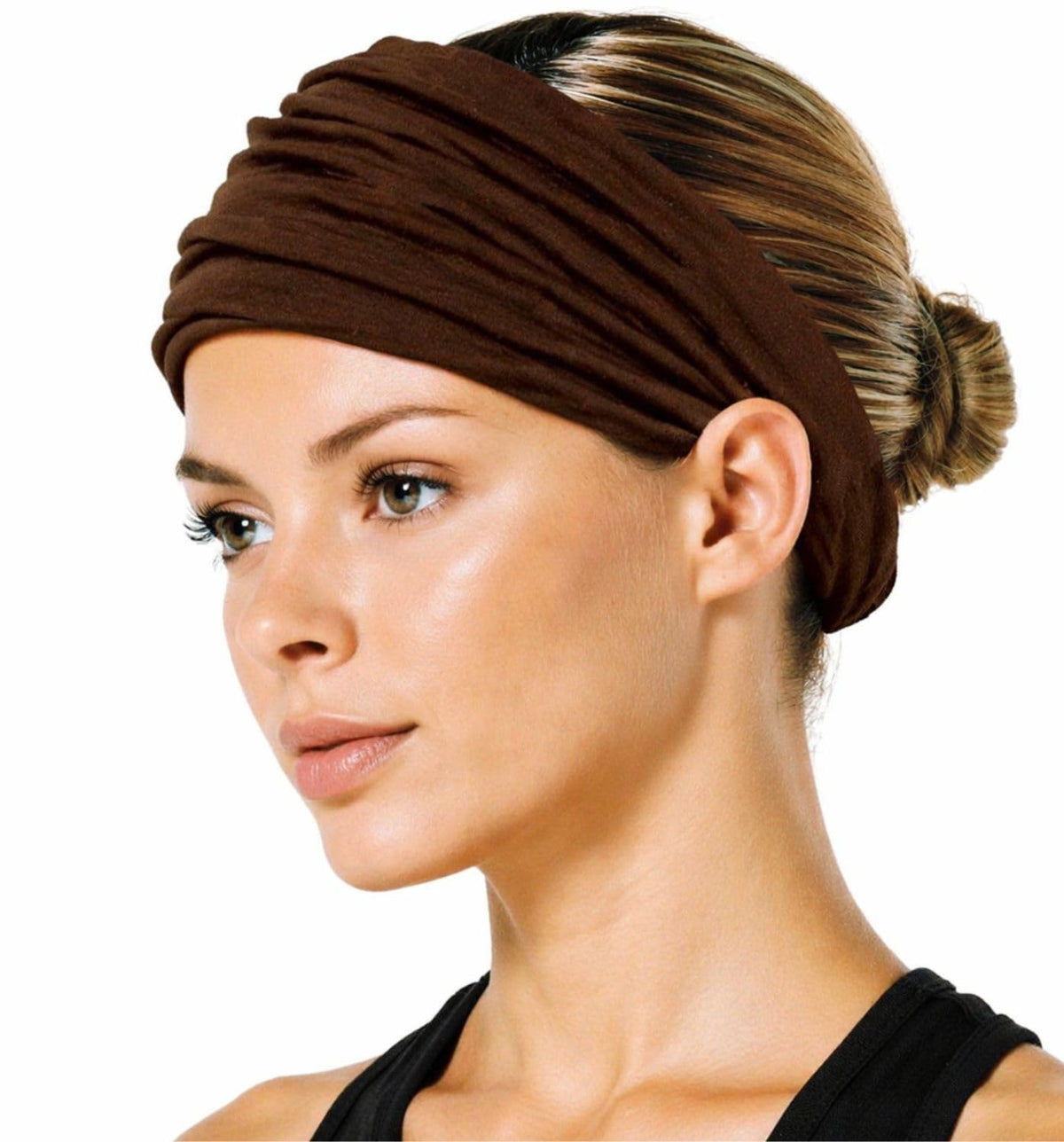 Elastic Bandana Headband for Women and Men, Wide Stretch Head Wrap in 15 Colors and Prints, One Size