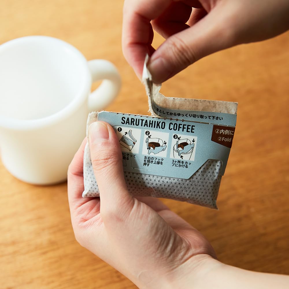 Sarutahiko Coffee Mocha Mild Drip Bag Coffee, 5 Bags x 2 Boxes