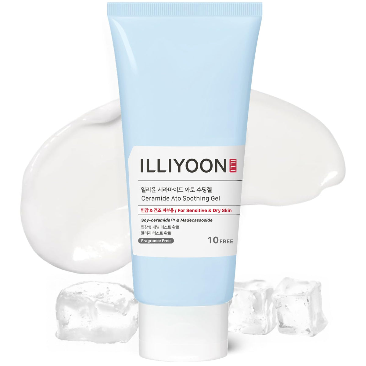 Illiyoon Ceramide Ato Soothing Gel, Fragrance-Free Vegan Gel Moisturiser for Sensitive and Dry Skin, 175 mL