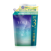 YOLU Mellow Night Repair Shampoo Refill 1050 mL, Large Night-Care Silk Shampoo with Three Silks and Cashmere Keratin, Jasmine and Fig Leaf Scent
