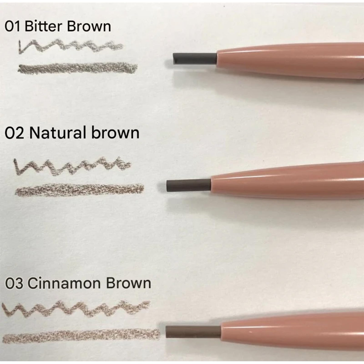 Canmake Perfect Airy Eyebrow, Waterproof Retractable Brow Pencil with Spiral Brush for Soft, Fluffy Brows