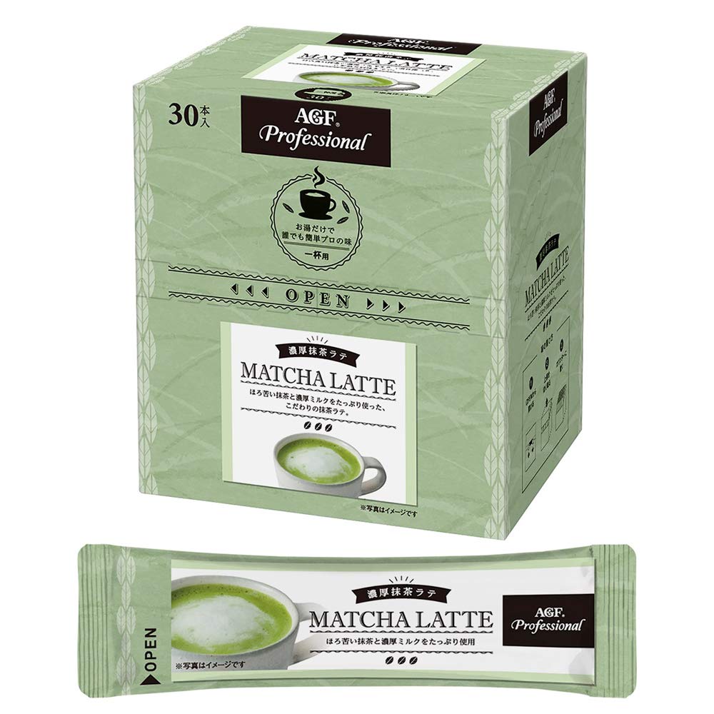 AGF Professional Rich Matcha Latte Sticks, 30 Sticks