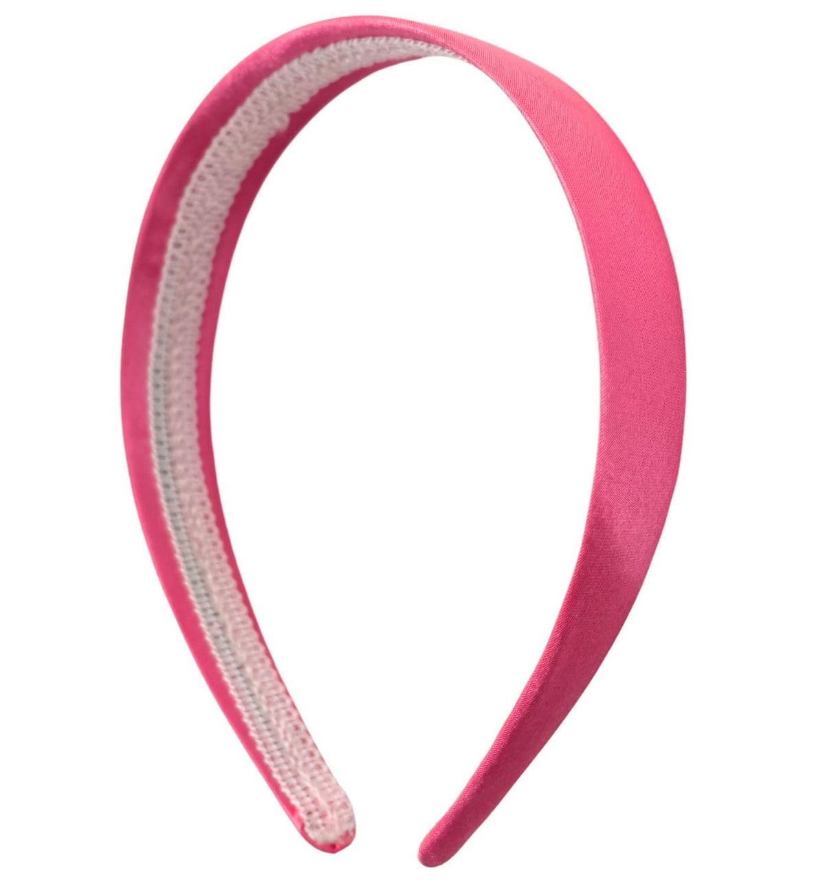 Satin Hard Headband for Women and Girls, 2.5 cm Wide Slim Hair Band with a No-Teeth Grip Lining, One Size, Fourteen Colors