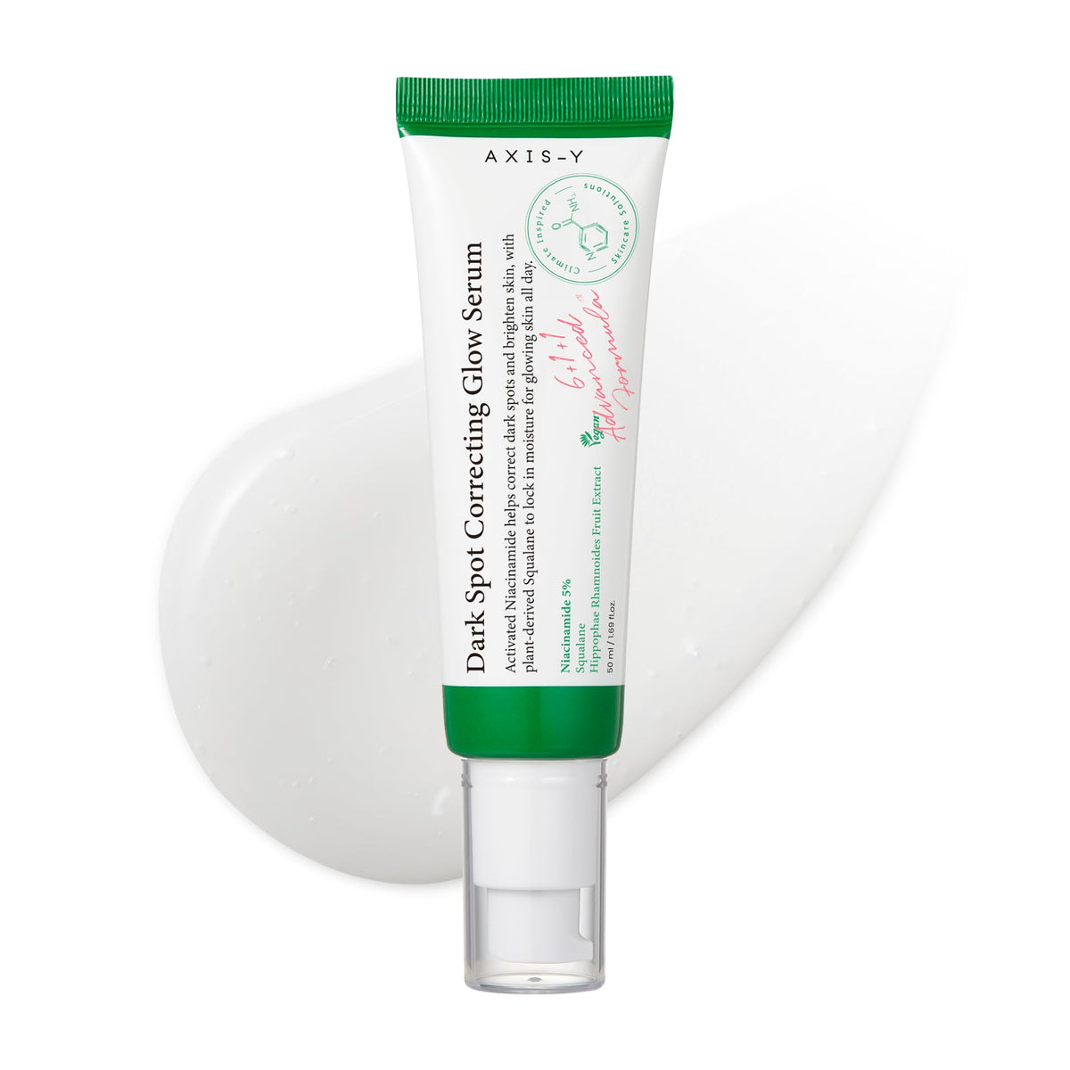 AXIS-Y Dark Spot Correcting Glow Serum, Niacinamide 5% Brightening Serum with Squalane, Fragrance-Free, 50 mL
