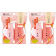 Ichikami Moisturizing Shampoo and Conditioner Mini Travel Set, 2 Sets of 40 mL Shampoo and 40 g Conditioner, Apricot and Cherry Blossom Scent, Made in Japan