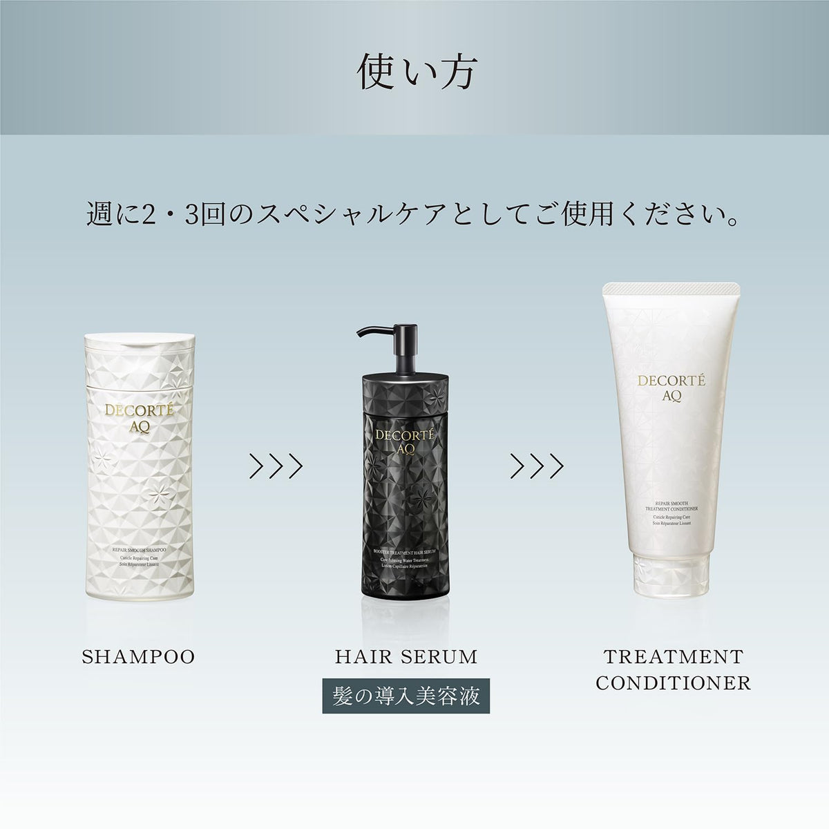 DECORTÉ AQ Boosting Treatment Hair Serum, 200 mL Pump Bottle or Refill