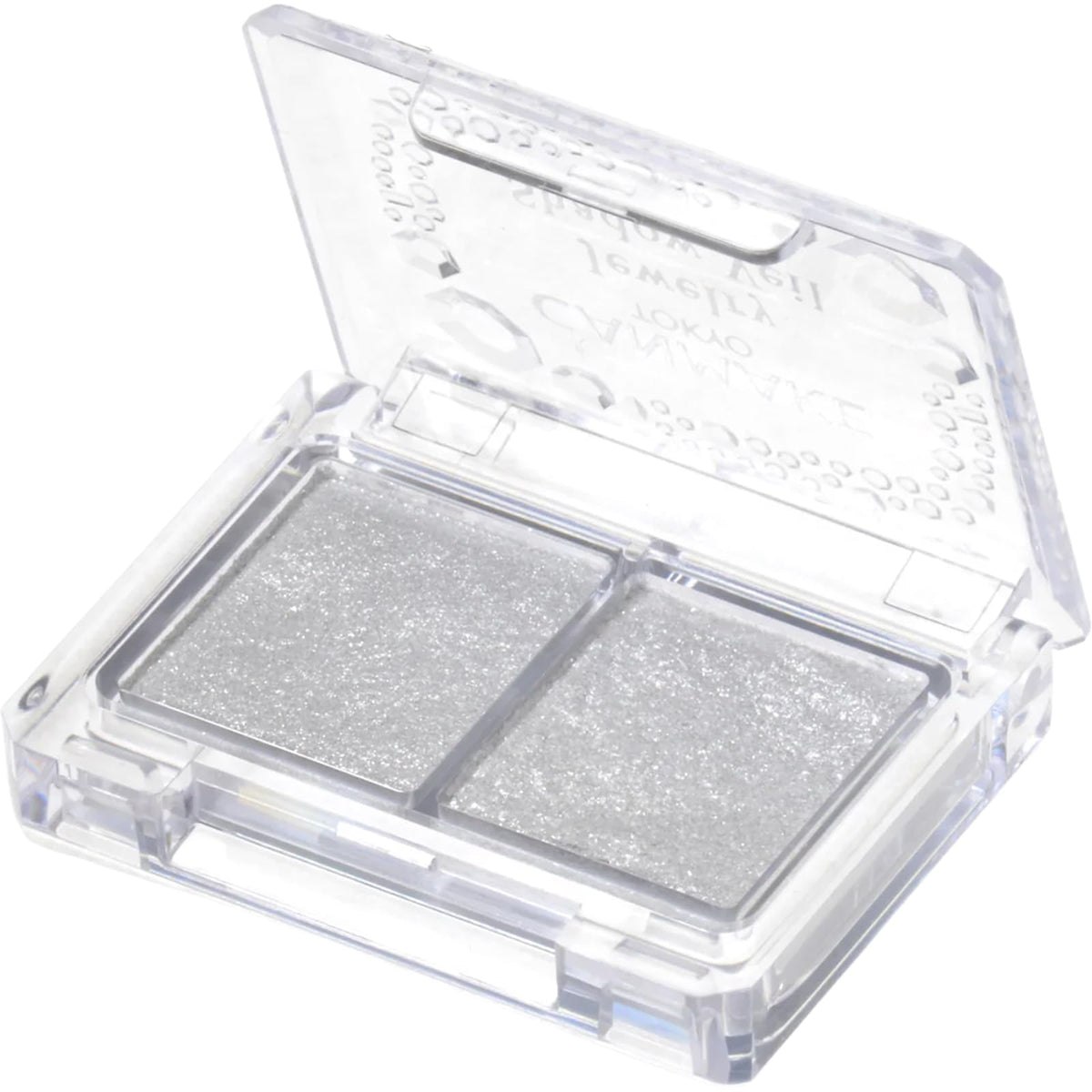 Canmake Jewelry Shadow Veil, Two-Pan Glitter Eyeshadow Palette with Fine and Large Sparkle that Layers over Any Eye Look, 2 g