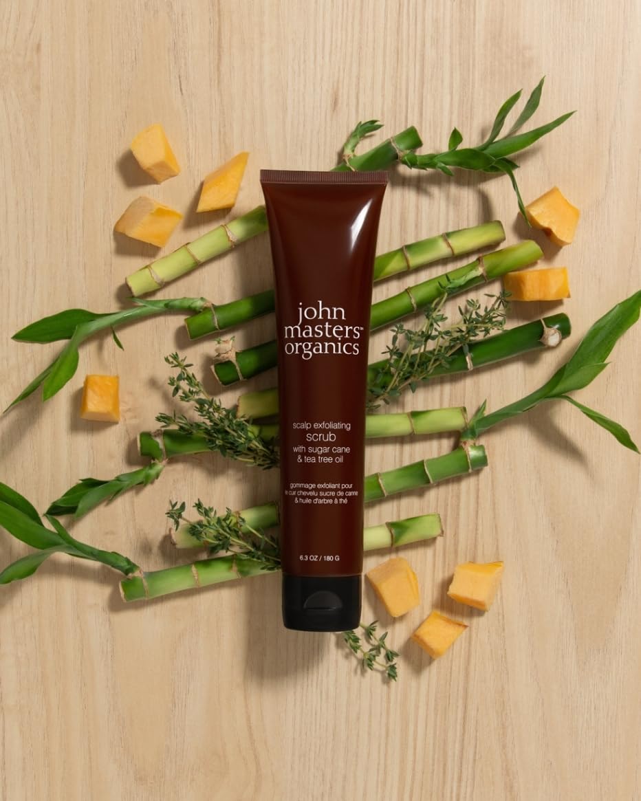 John Masters Organics Scalp Exfoliating Scrub with Sugar Cane and Tea Tree Oil, 180 g