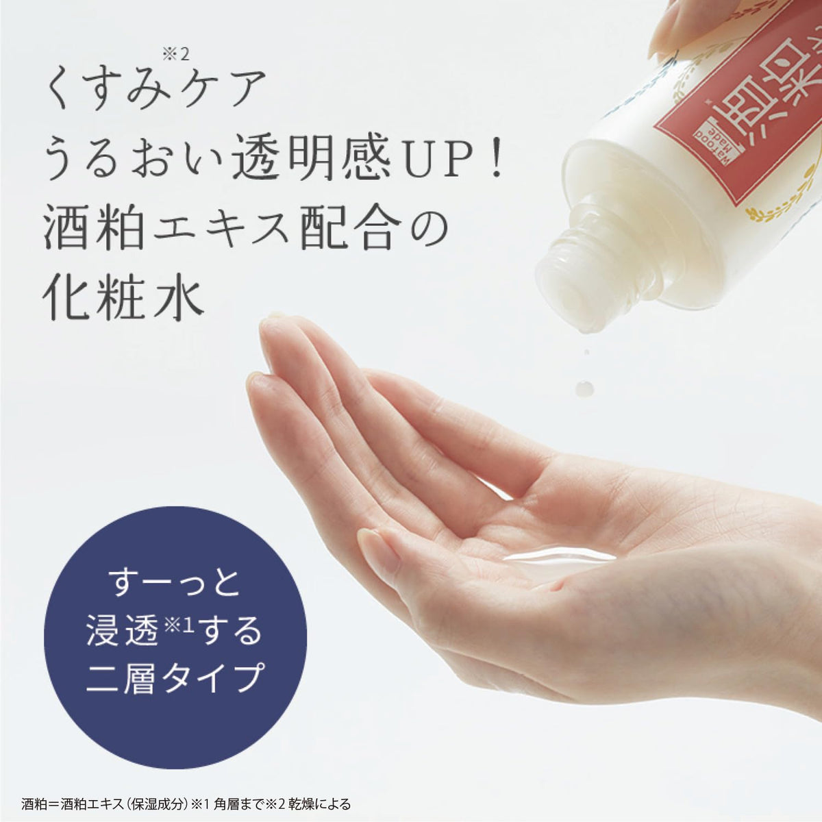 Wafood Made Sake Lees Lotion with Kumamoto Sake Lees Extract, Two-Layer Shake-Before-Use Moisturizing Face Lotion, 190 mL