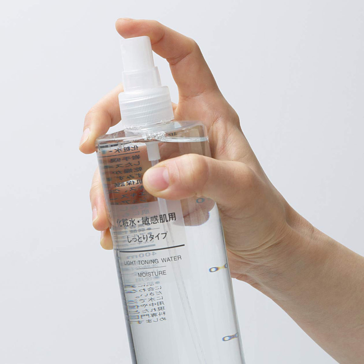 Muji Spray Head for Toning Water Bottles, Clear Mist Spray Pump with Dip Tube, 20 cm