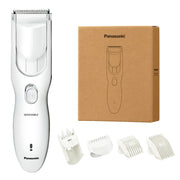 Panasonic Hair Clipper ER-NGFE2-W, Rechargeable and AC Family Clipper with 45-Degree Blade and Water-Through Cleaning, White
