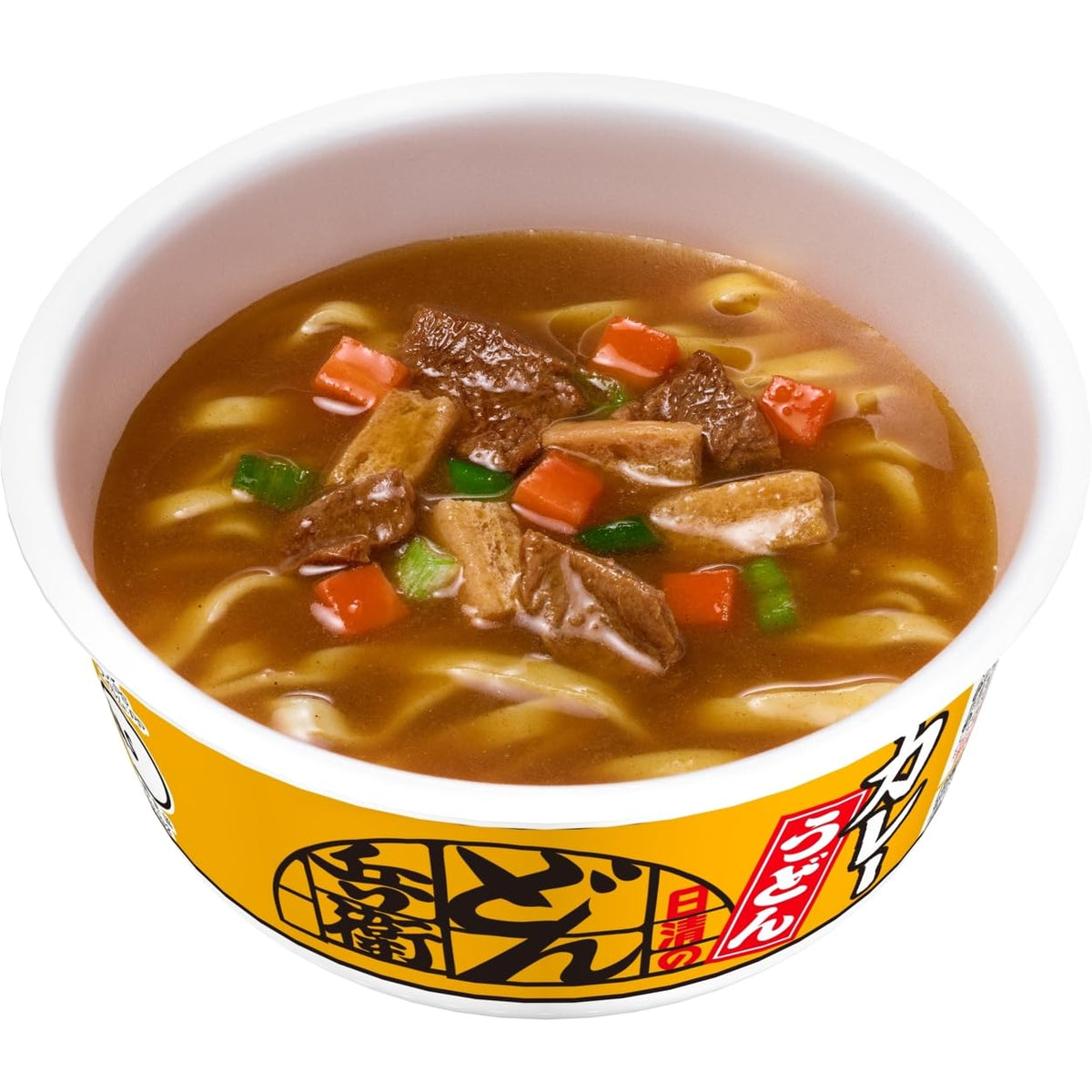Curry Udon Instant Cup Noodles, 12 Cups of 86 g, with Spiced Curry Soup and Bonito and Kelp Dashi