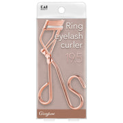 KAI Givglow Ring Eyelash Curler, Easy-Grip Ring Handle with Double Wire and Soft Milky Silicone Pad, R19.5, R21 or R22.5 for Your Eye Shape