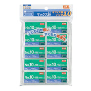 MAX Staples No.10-1M for Handy Staplers, Size 10, 8.4 mm Wide with 5 mm Legs, 1000 Staples per Box, 10 or 20 Boxes, Made in Japan