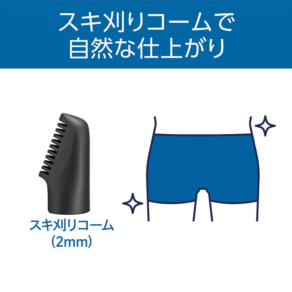 Koizumi Body Hair Trimmer KMC-0741/H, USB-C Rechargeable Trimmer for Body Hair with a 2 mm Thinning Comb and Washable Attachments, Charcoal Grey