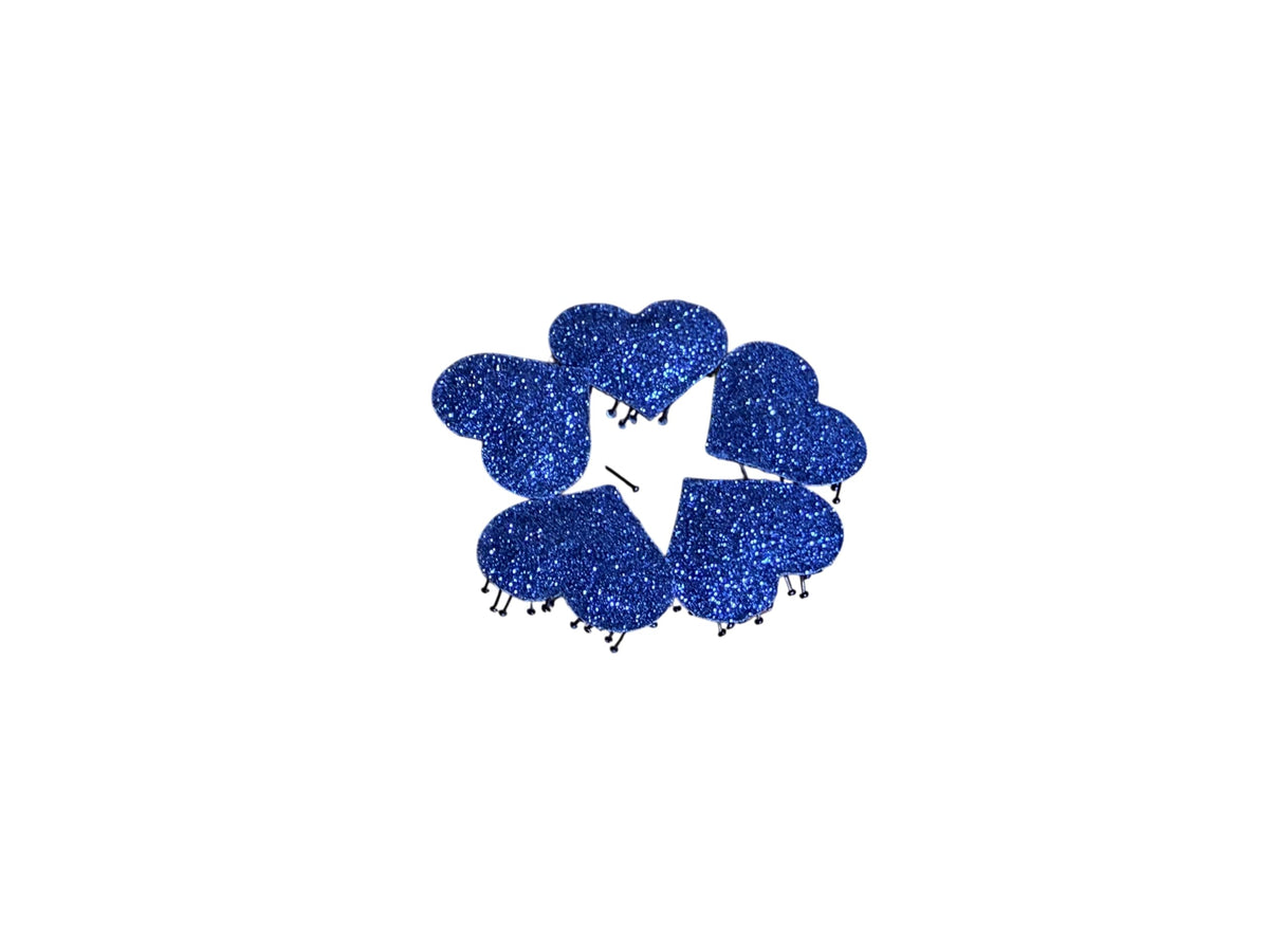 Glitter Plain-Color No-Crease Hair Clip for Bangs, Made in Japan, Ribbons, Cross, Hearts, Five-Point Shapes and Rectangles