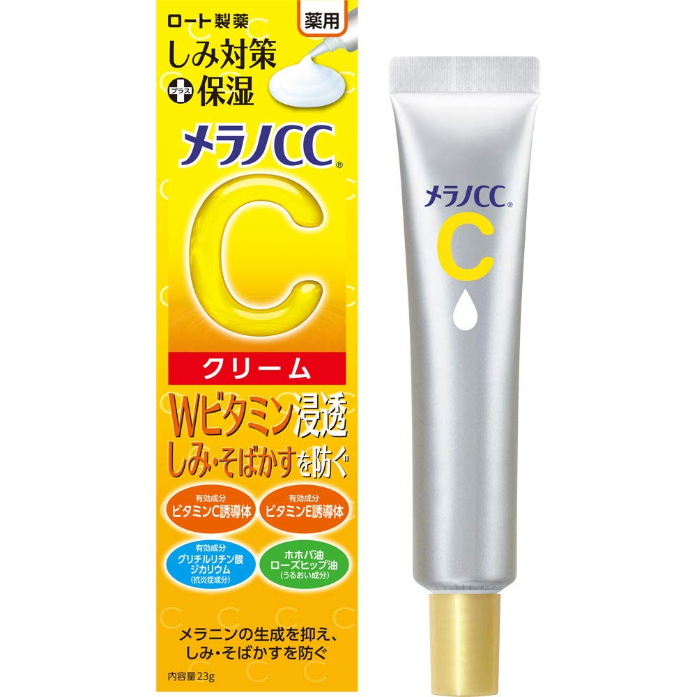 Melano CC Medicated Spot-Prevention Moisturizing Cream, Vitamin C and Vitamin E Derivative Whitening Cream That Prevents Spots and Freckles, 23 g Tube