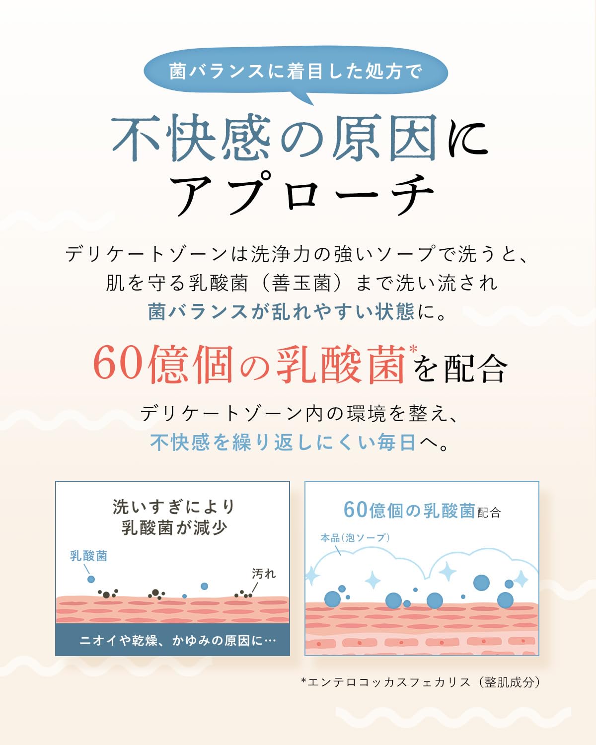 Freem Delicate Zone Foaming Soap, Japanese Herbal & Lactic Acid, Tea & Citrus Scent