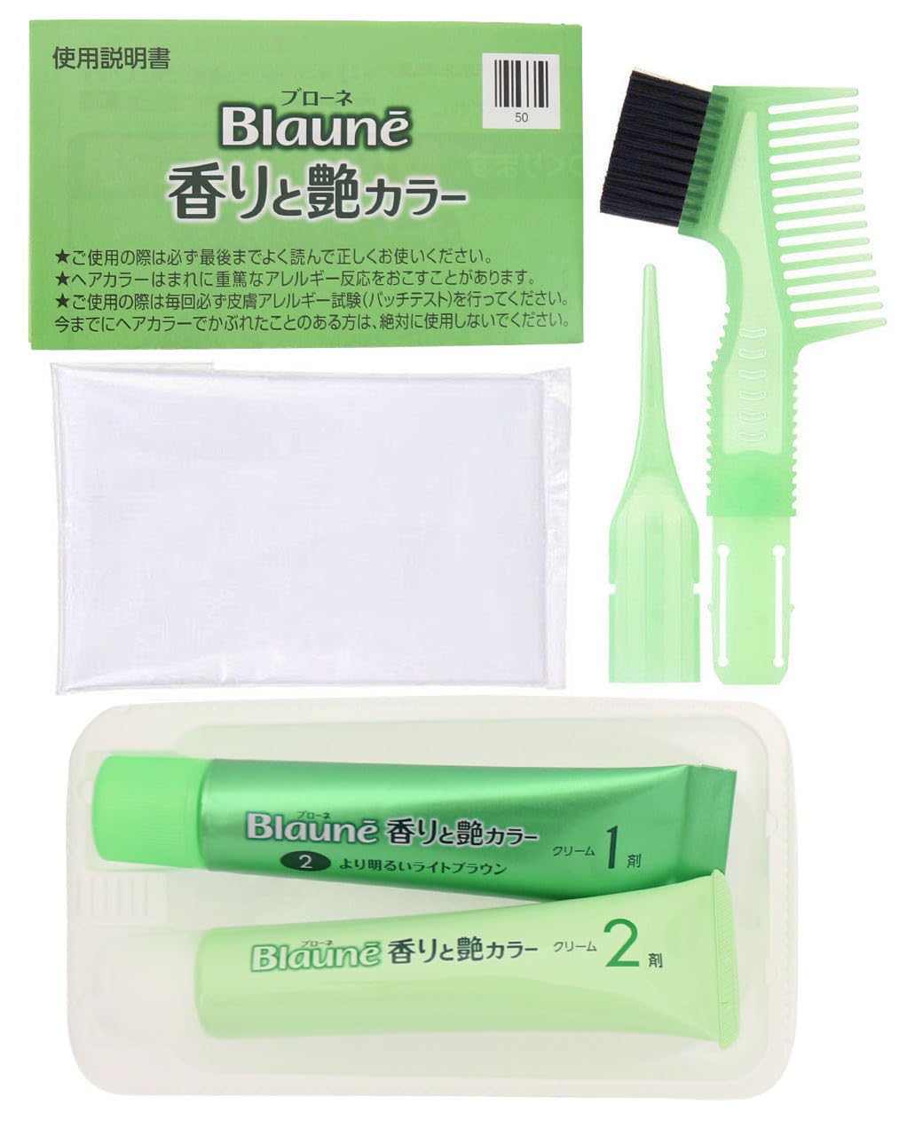 Blauné Aroma and Gloss Hair Color Cream for Gray Hair, Quasi-Drug, Natural Glossy Color, Nine Brown Shades 2 to 7, 80 g Kit