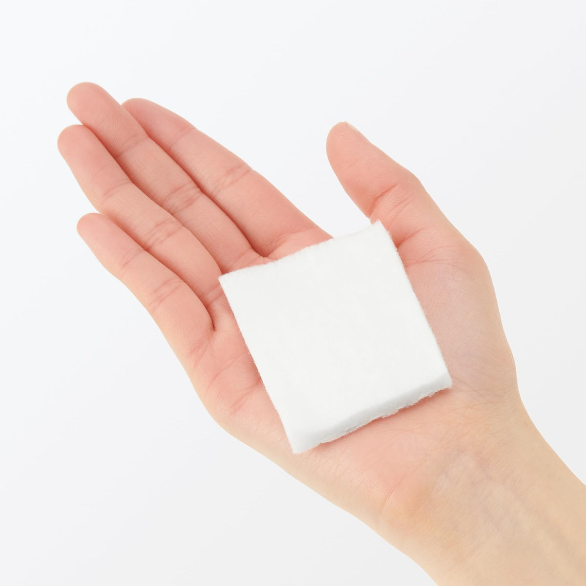 MUJI Cut Cotton, 180 Soft Long-Fibre Cotton Sheets for Skin Care, About 65 x 50 mm