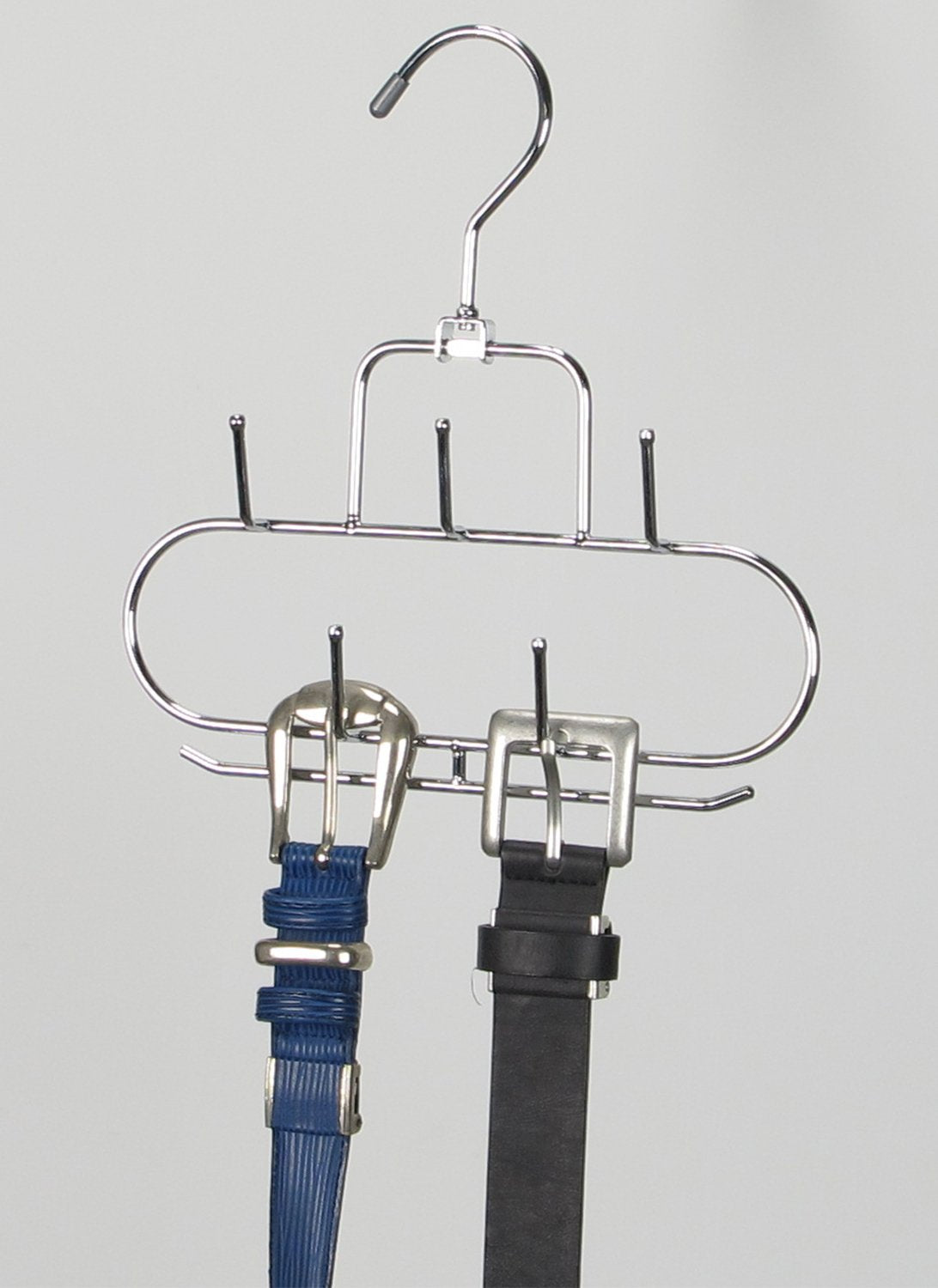 Sawafuji Animale Belt Hanger, Steel Closet Hanger for Belts and Small Items, 20.7 x 21 x 2.6 cm, 1 Pack or 2 Pack