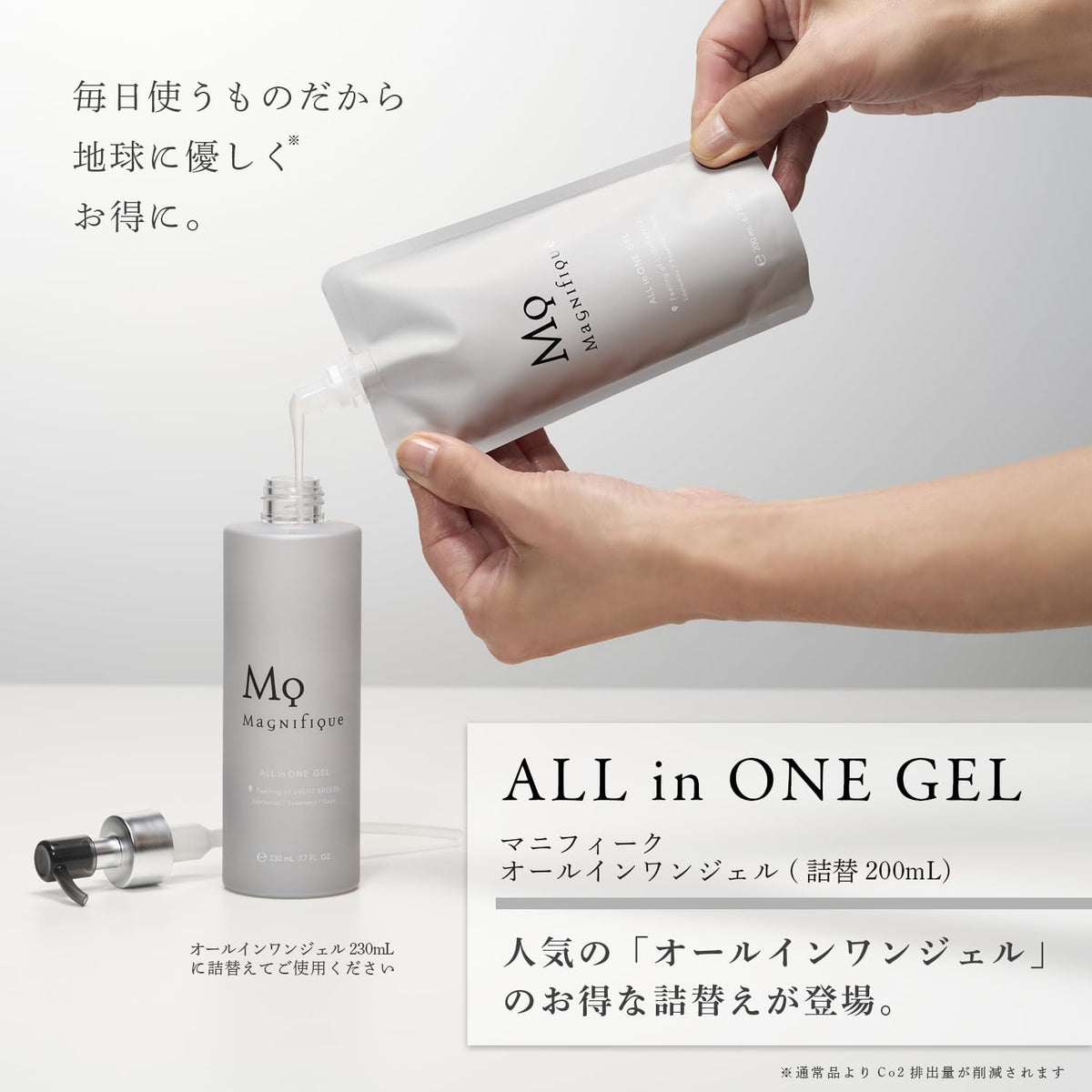 Magnifique All-in-One Gel Refill 200 mL, Toner Emulsion Serum and Aftershave Lotion in One, Men's Skin Care, Floral Woody Scent