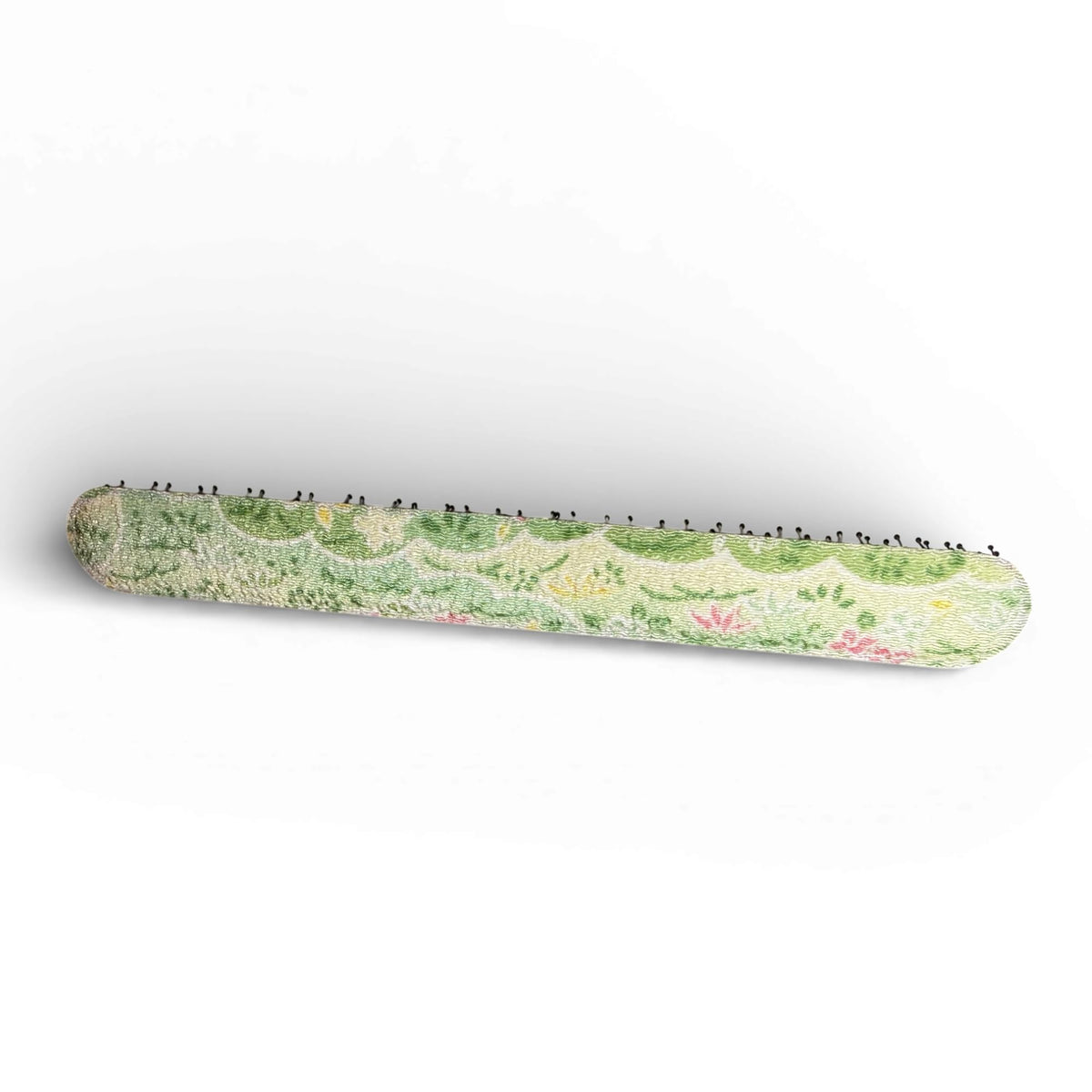 Japanese Chirimen Cloud and Flower Pattern No-Crease Hair Clip for Bangs, Made in Japan, 7 Shapes and 5 Colors
