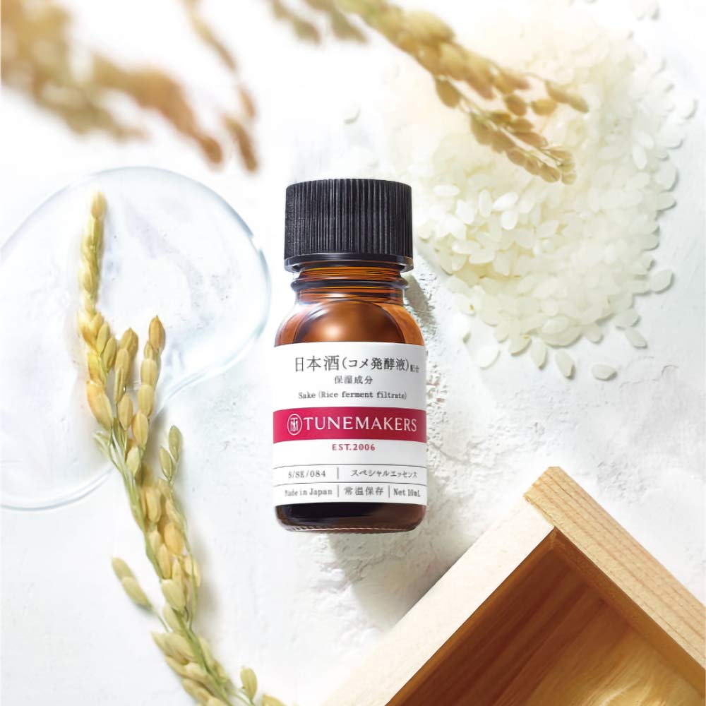 TUNEMAKERS Sake Rice Ferment Filtrate Undiluted Serum 10 ml, Single-Ingredient Skin-Conditioning Care Used Alone, Layered or Blended