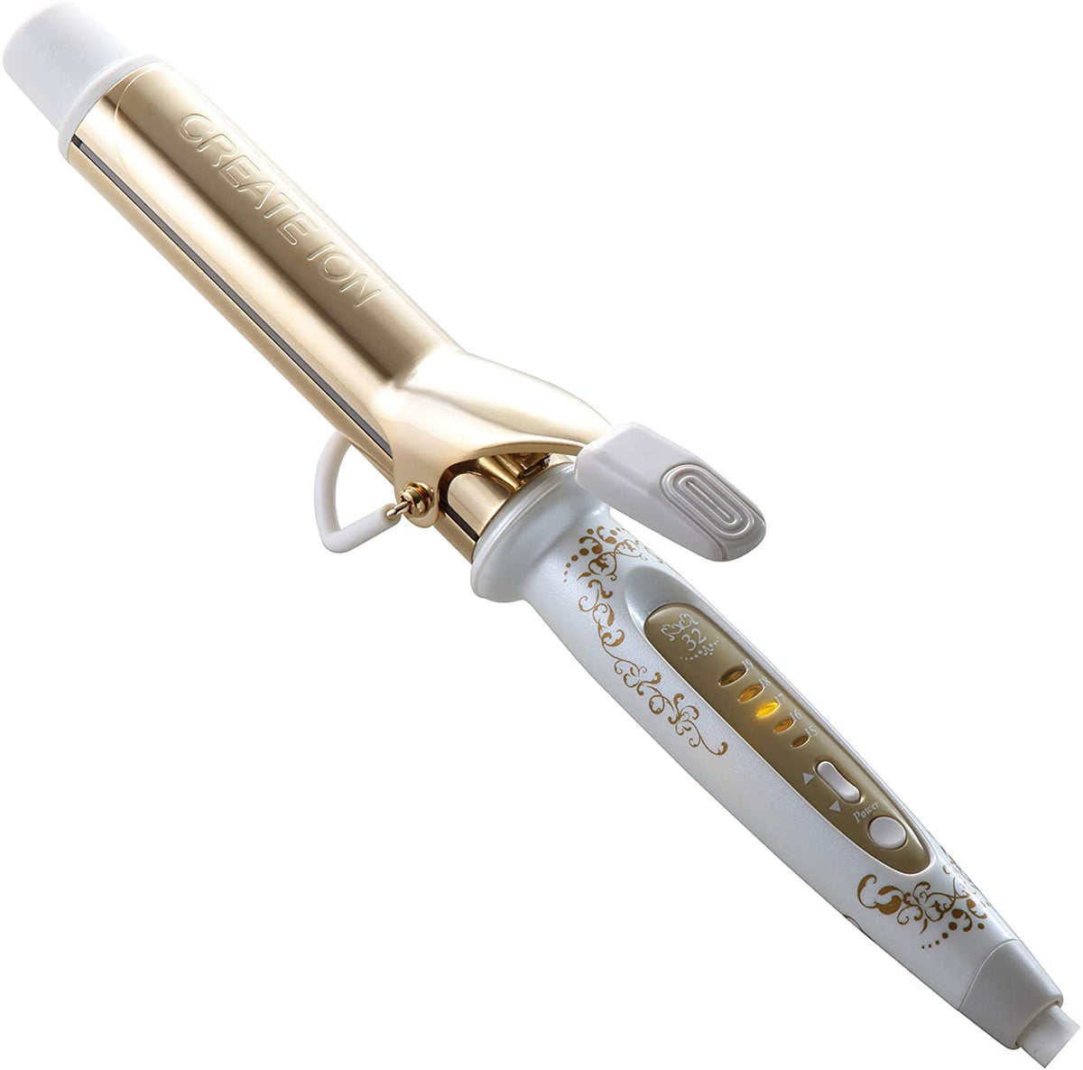 Create Ion Grace Curl Hair Curling Iron, Gold Barrel, Dual Voltage 100-240V, 26 mm, 32 mm or 38 mm