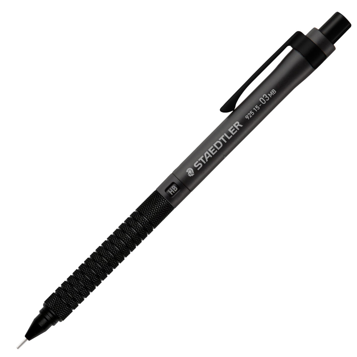 Staedtler 925 15 Metal Drafting Mechanical Pencil, Brass Knurled Grip with Built-In Eraser and Cleaner Pin, 140.9 mm and 16 g, 0.3, 0.5, 0.7 or 0.9 mm, Black or White and Pearl Chrome