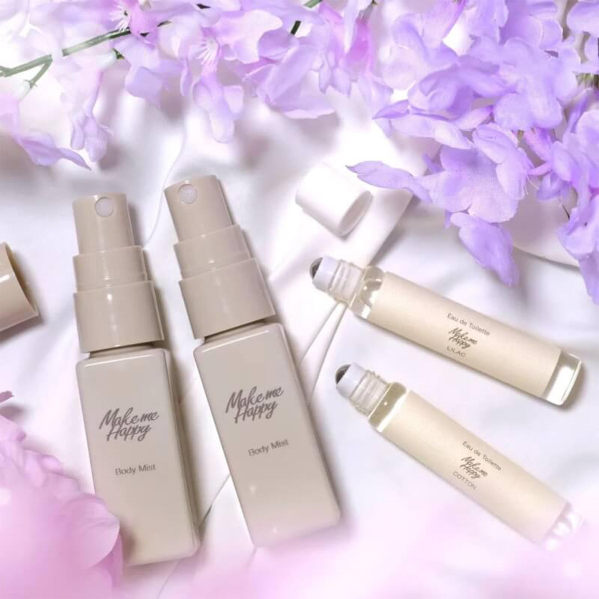 Canmake Make Me Happy Hair Mist Lilac, Fragrance Hair Mist with Treatment Ingredients, Lilac Floral Scent, 30 mL