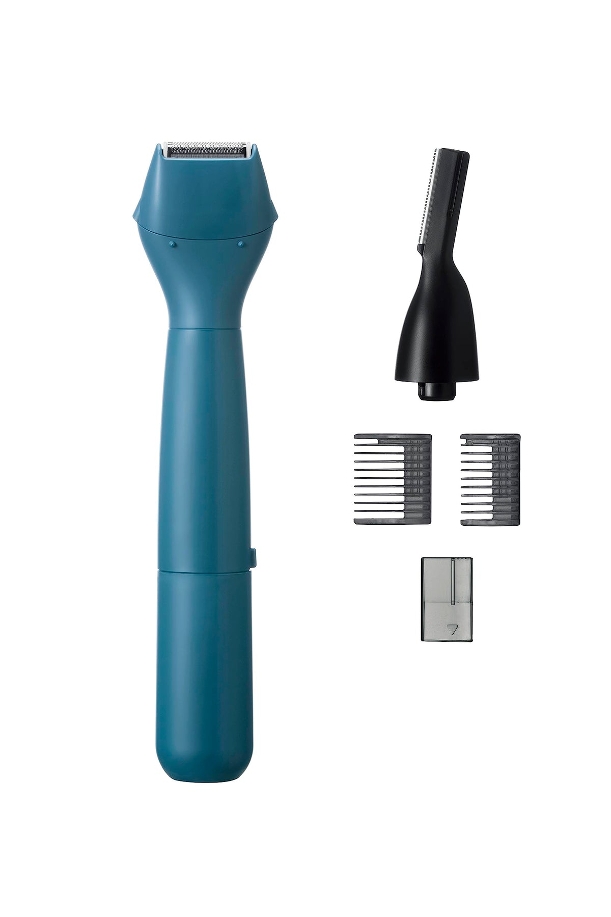 Panasonic First Multi Shaver ER-GZ50, Two-Head Waterproof Battery Shaver and Trimmer for Face, Brows and Body with Length Attachments, Black, Yellow or Blue