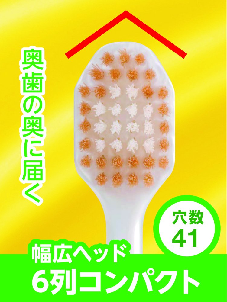 Ebisu Care Toothbrush, 6-Row Compact Head with 41 Tufts, Pack of 3 in Assorted Colors, Extra Soft to Regular