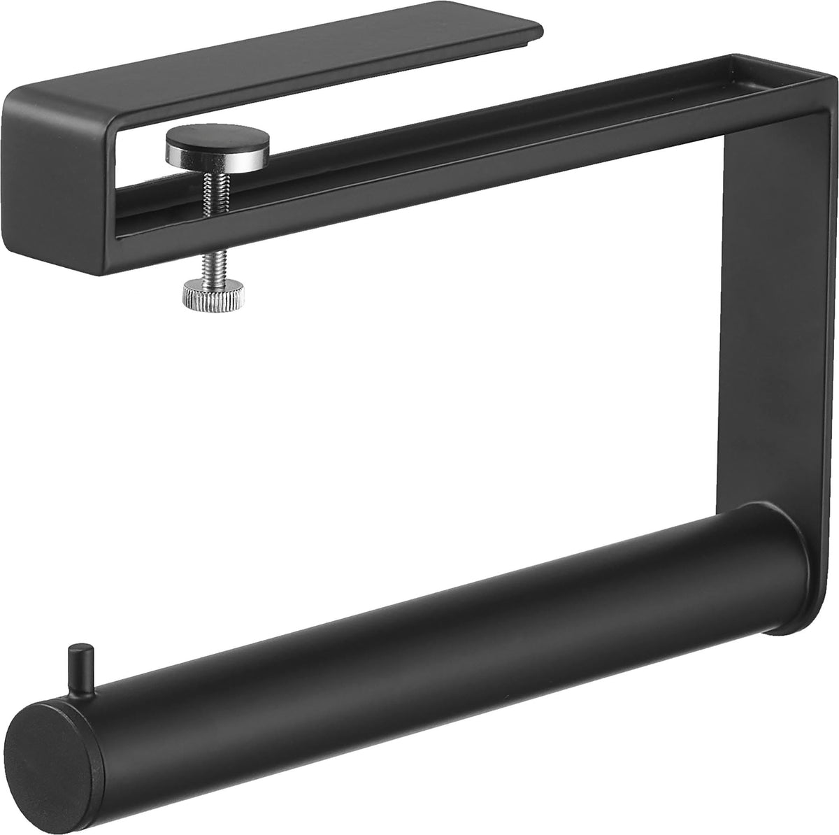 Yamazaki Tower Hanging Umbrella Stand for Shoe Cabinets, Steel Bar Clamps to a Shelf Board and Holds About 5 Long Umbrellas, 3 x 20.4 x 14.8 cm, 450 g, White or Black