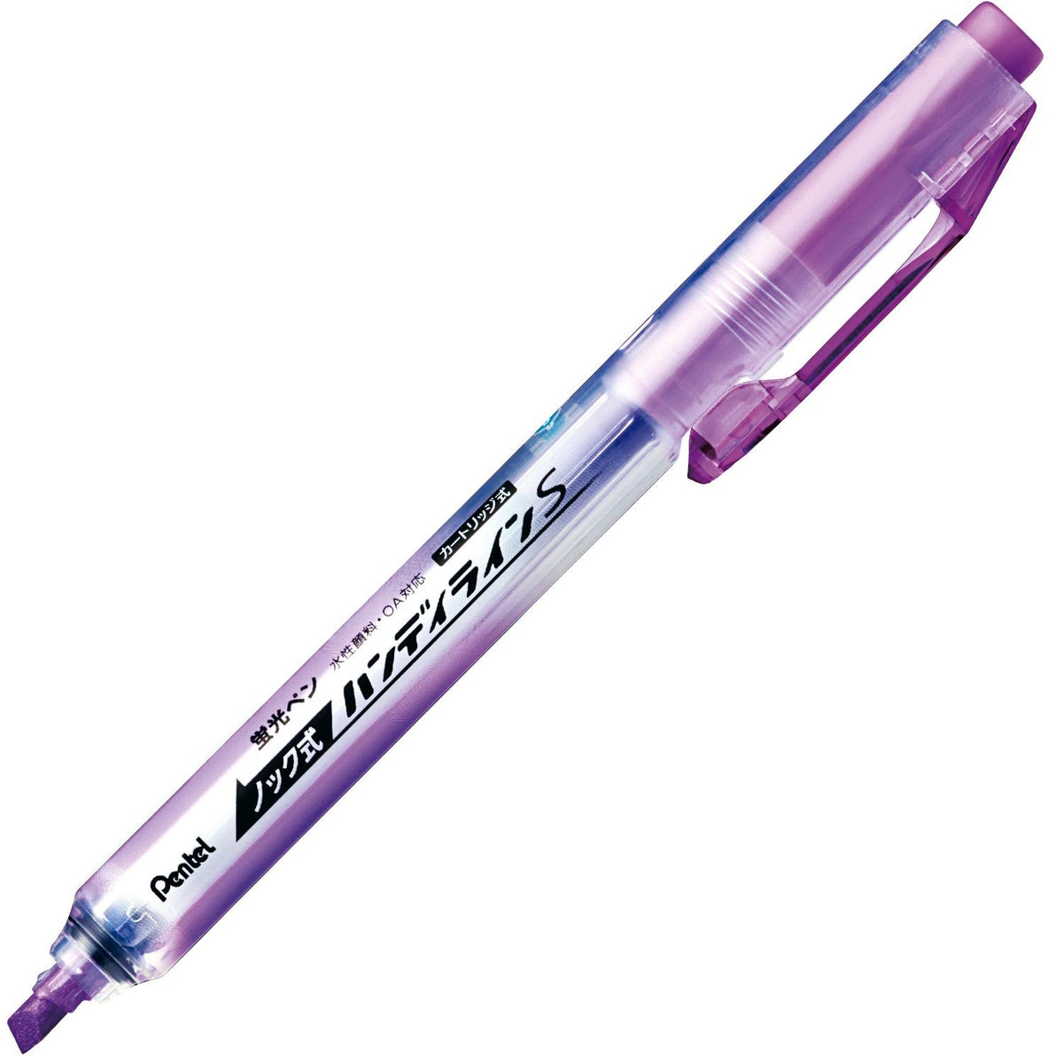 Pentel Handy-Line S Knock Highlighter SXNS15, Cap-Free Fluorescent Marker with Ball Shutter, 145 mm and 29 g, 5-Colour Set or Single Colours in Packs of 5 or 10