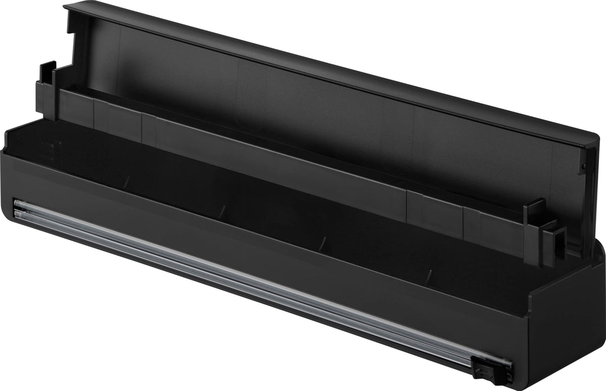 Yamazaki Tower Magnet Wrap Case with Slide Cutter, Holds Wrap or Foil Up to 31 cm Wide, 35.2 x 5.9 x 7 cm and 435 g, Black or White