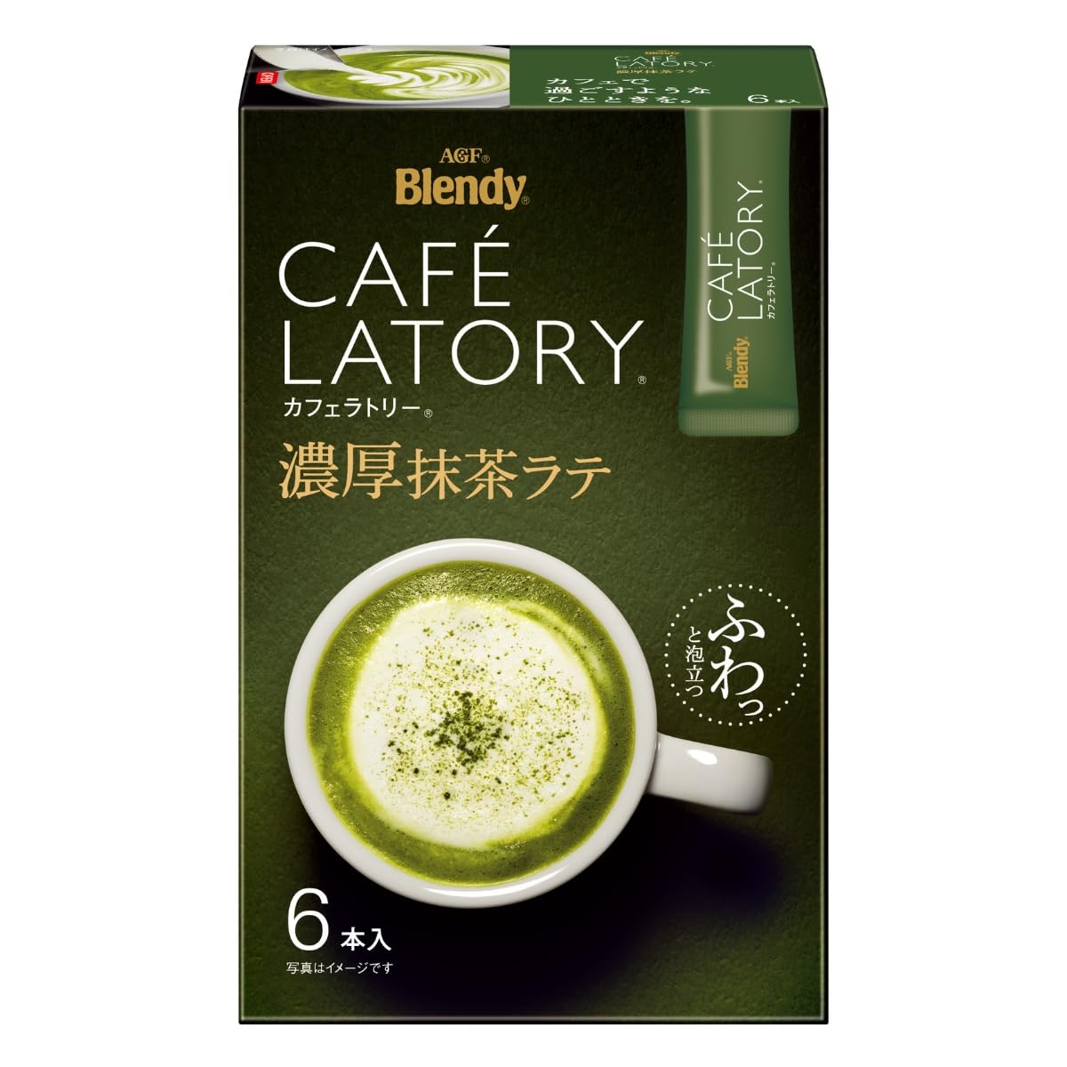 AGF Blendy Cafe Latory Instant Sticks, Rich Matcha Latte, Milk Cafe Latte, Bitter Cafe Latte, Caramel Macchiato Or Apple Tea, 6 Boxes