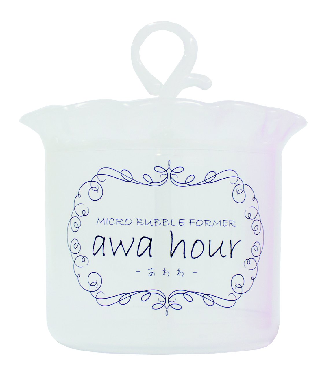 Awa Hour Micro Bubble Foam Maker Cup, Precious White, Foaming Cup for Facial Cleanser, Shampoo and Body Soap, Polypropylene