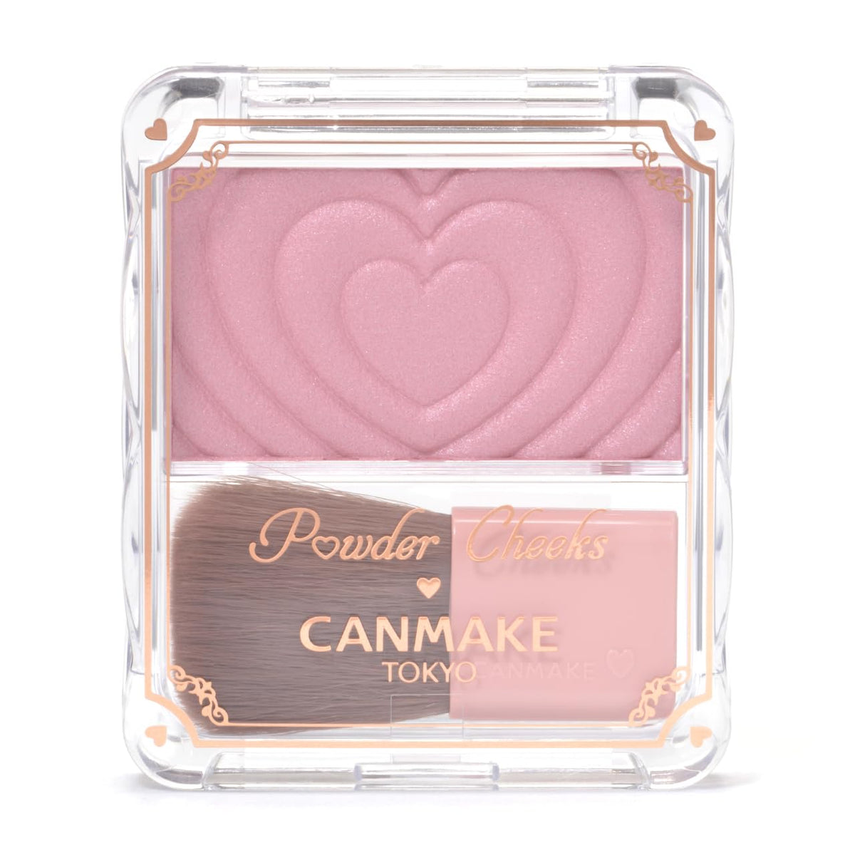 Powder Cheeks P05 Classy Mauve Pink, Glossy Single-Colour Powder Blush in a Muted Blue-Pink with a Brush in a Heart-Embossed Compact, 1.8 g