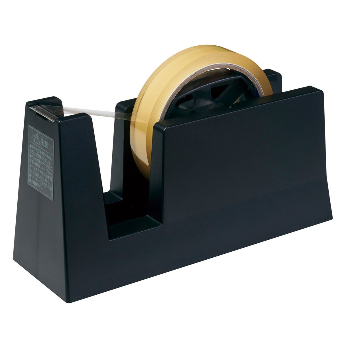 Nichiban Tape Cutter Stand TC-CBE5 Chokusenbi for Business, 1.0 kg Heavy Desktop Dispenser for Tape up to 24 mm Wide and 107 mm Diameter, Straight Metal Blade, 200 x 68 x 112 mm, White or Black