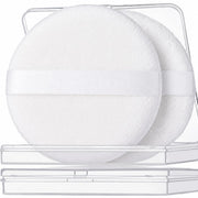 Japuff Powder Puff 2-Pack with Containers, Ultra-Soft Nylon and Polyester Body and Baby Powder Puffs, 10.5 cm, Made in Japan