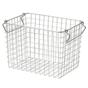 MUJI Stainless Steel Wire Basket with Handles, Stackable Two High, 26 x 18 x 18 cm, 37 x 26 x 18 cm, 37 x 26 x 24 cm, or 4-Basket Packs, Holds 5 kg