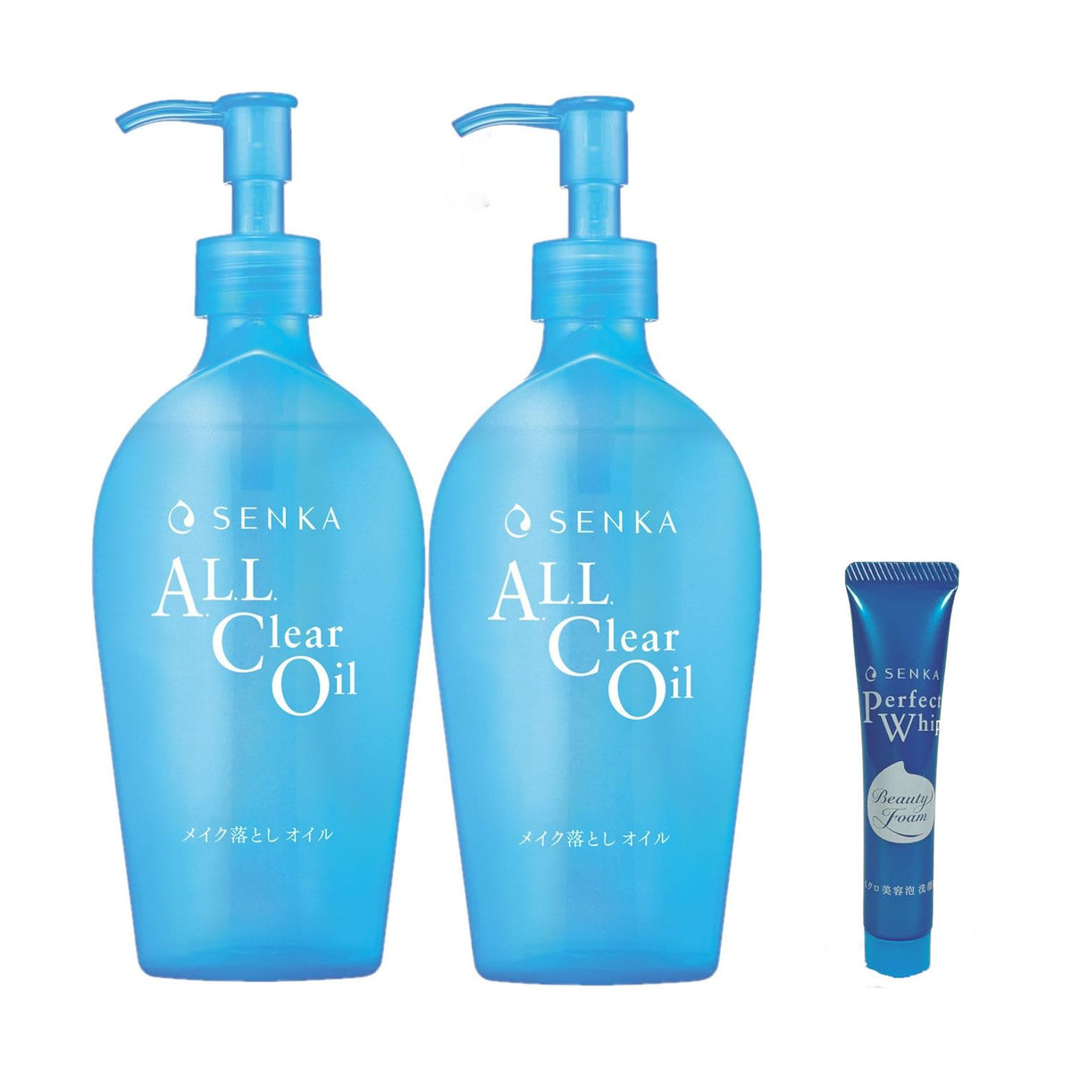 SHISEIDO SENKA All‑Clear Oil — Stretch‑Elastic 2×230 mL‑Japan