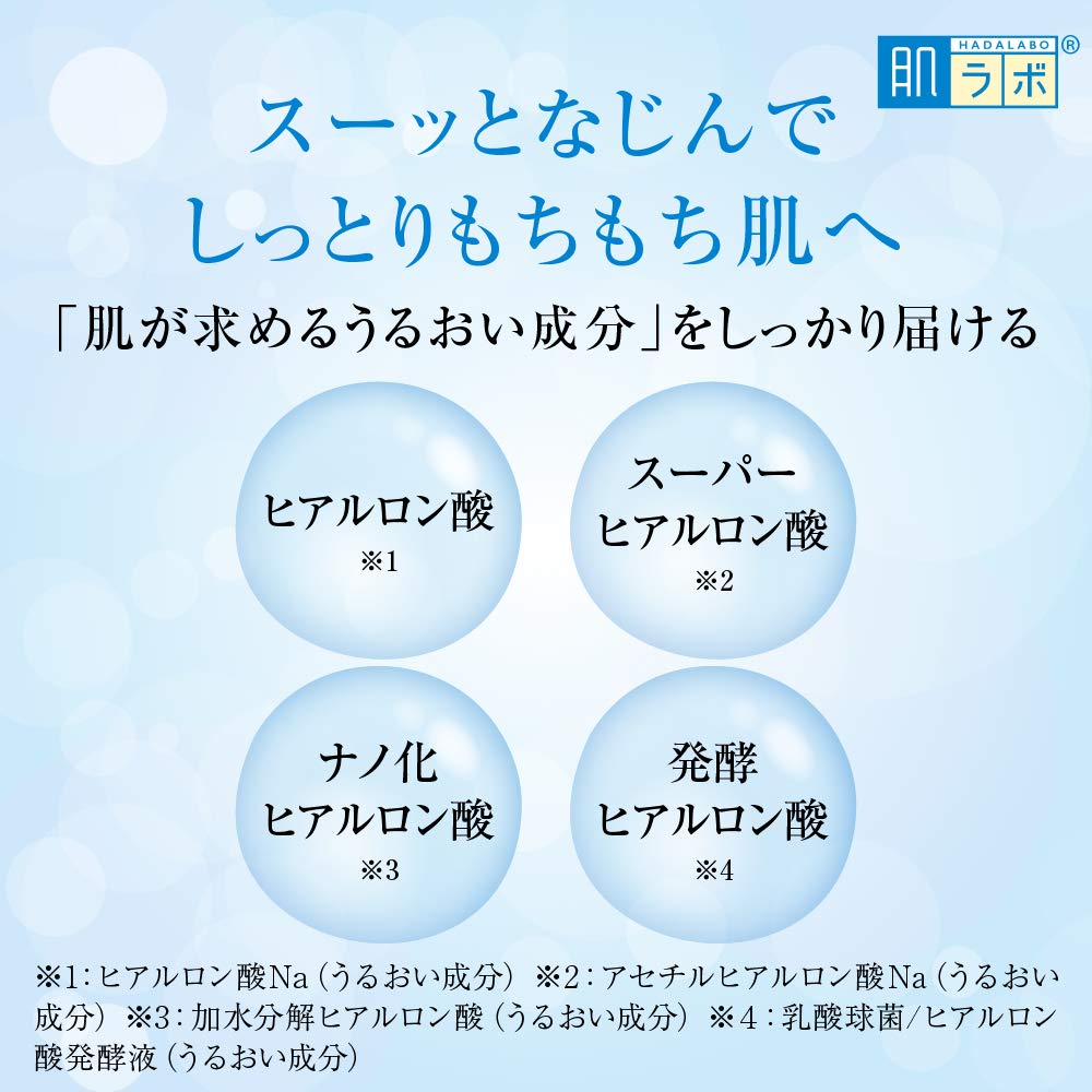 ROHTO Hada Labo Gokujyun Hyaluronic Milky Lotion Refill, 140 mL Pouch