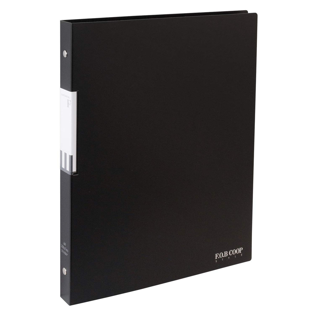 Kyokuto F.O.B COOP Loose-Leaf Binder, Metal Rings Holding About 140 Leaves, Pockets in Both Covers, A5 20-Hole, B5 26-Hole or A4 30-Hole, Clear, White, Grey or Black
