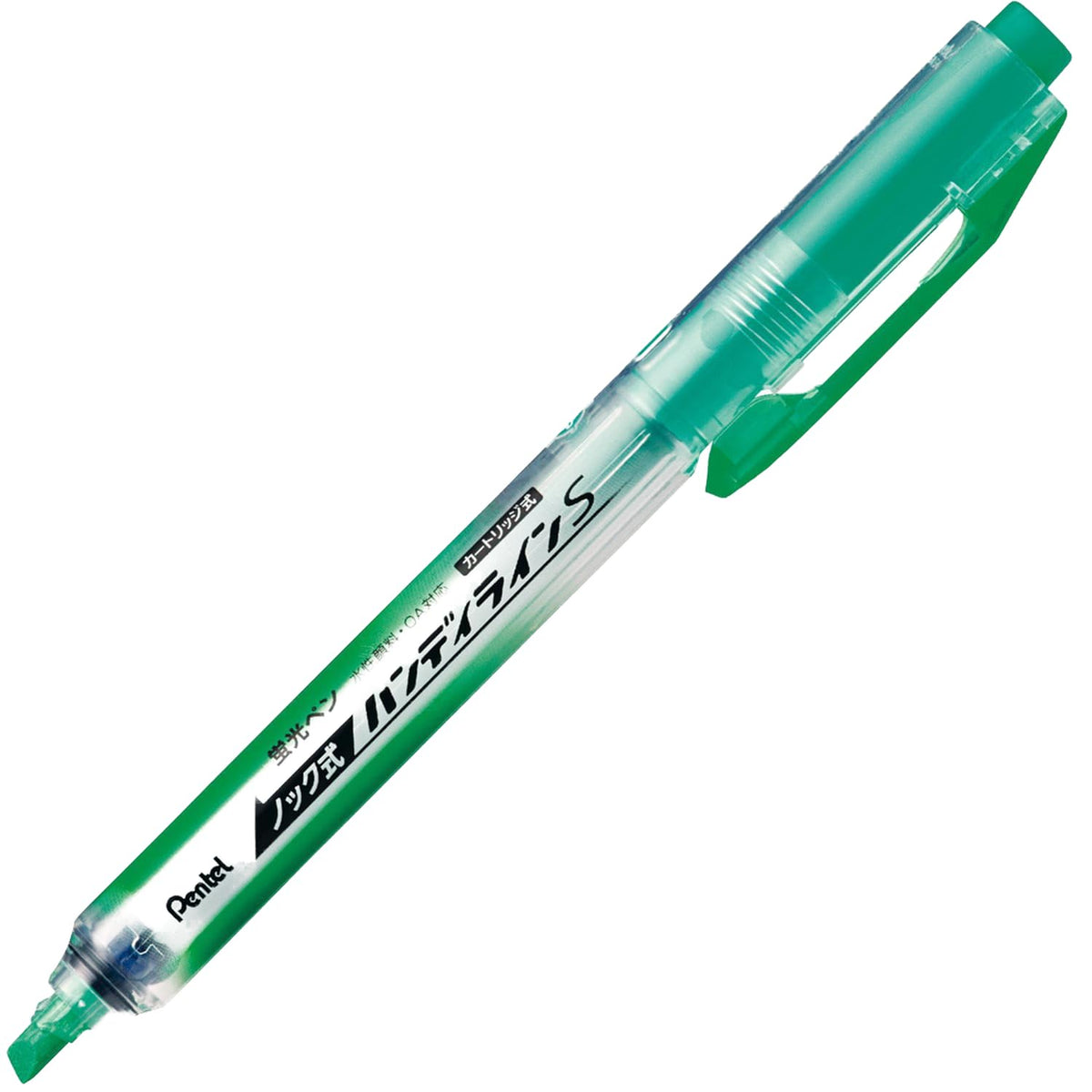 Pentel Handy-Line S Knock Highlighter SXNS15, Cap-Free Fluorescent Marker with Ball Shutter, 145 mm and 29 g, 5-Colour Set or Single Colours in Packs of 5 or 10