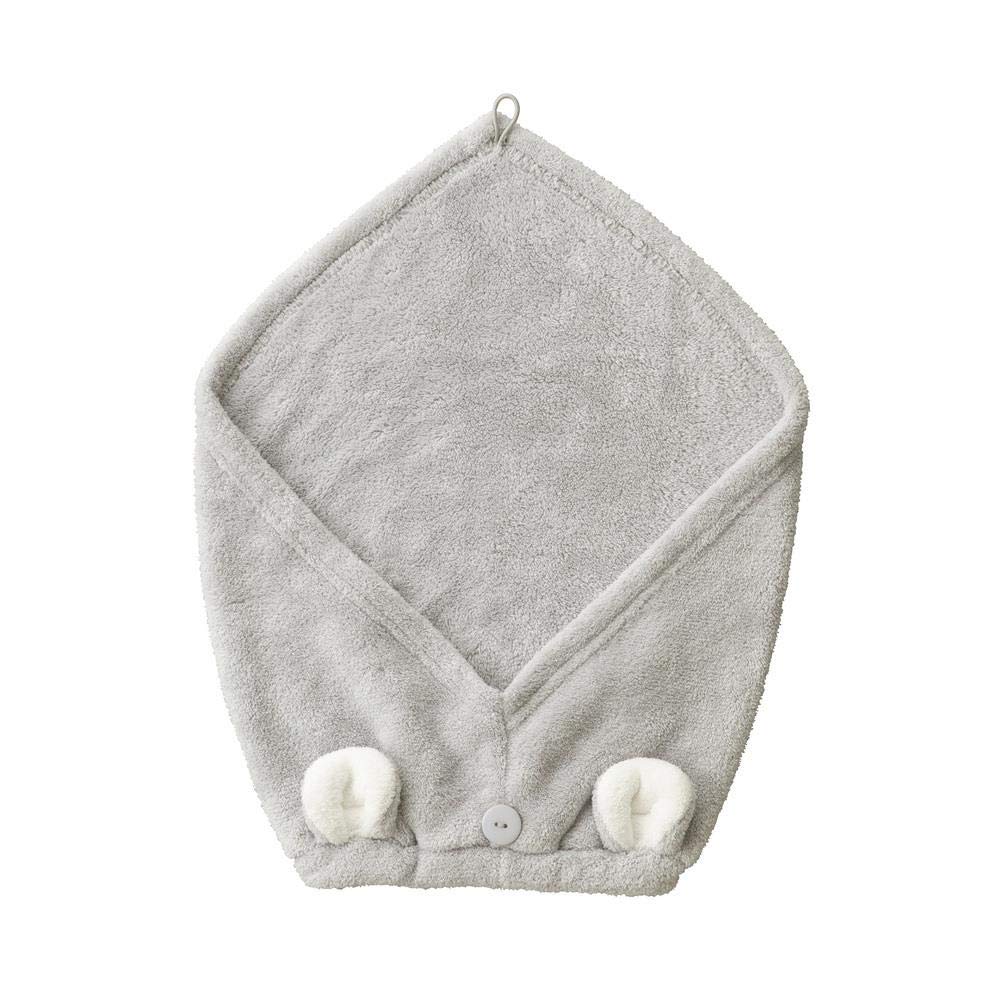 CB Japan Carari Microfibre Hair Turban, Animal Ear Hair Towel Cap for Head Sizes 44 to 68 cm, Panda, Cat, Dog, Polar Bear, Koala or Rabbit